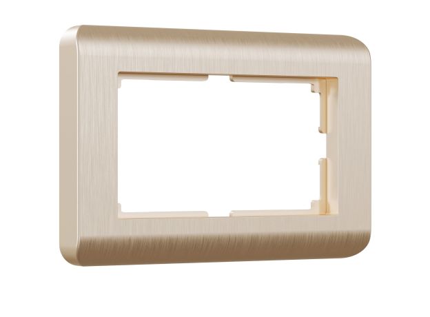 Рамка из поликарбоната для двойной розетки Stream шампань W0082111