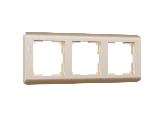 Рамка из поликарбоната на 3 поста Stream шампань W0032111