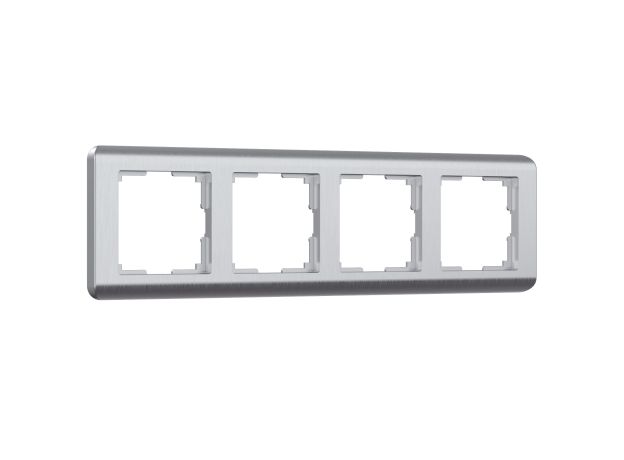 Рамка из поликарбоната на 4 поста Stream серебряный W0042106