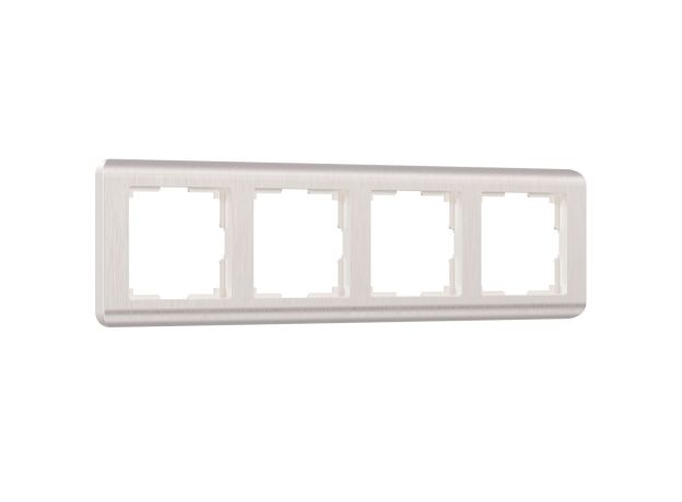 Рамка из поликарбоната на 4 поста Stream перламутровый W0042113