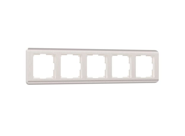 Рамка из поликарбоната на 5 постов Stream перламутровый W0052113