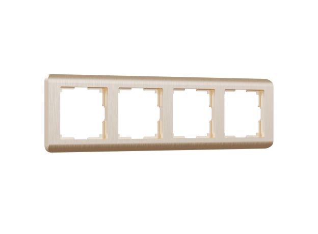 Рамка из поликарбоната на 4 поста Stream шампань W0042111