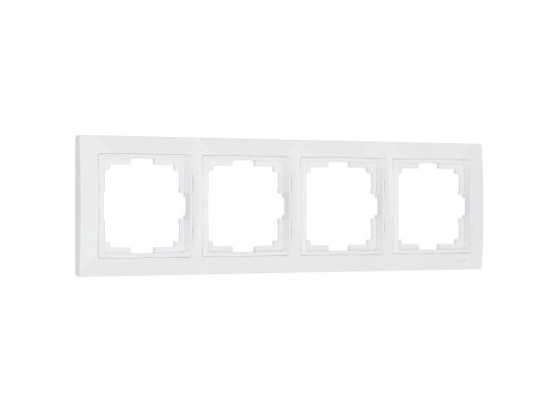 Рамка из поликарбоната на 4 поста Snabb Basic белый W0042001