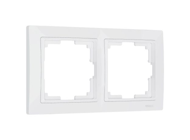 Рамка из поликарбоната на 2 поста Snabb Basic белый W0022001