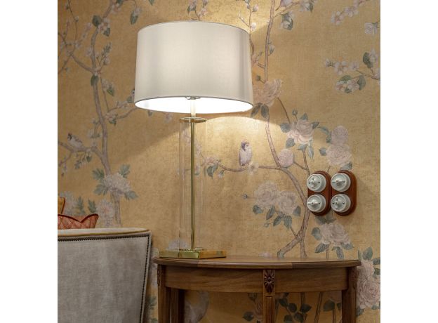 Выключатель на 4 положения двухклавишный белый ретро W5620001