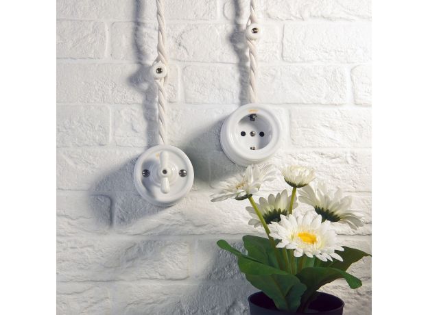 Комплект изоляторов без винта 50 шт. белый ретро W6431301