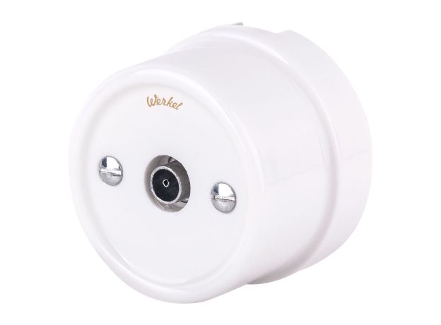 W5683001/ ТВ розетка (белый) Ретро W5683001