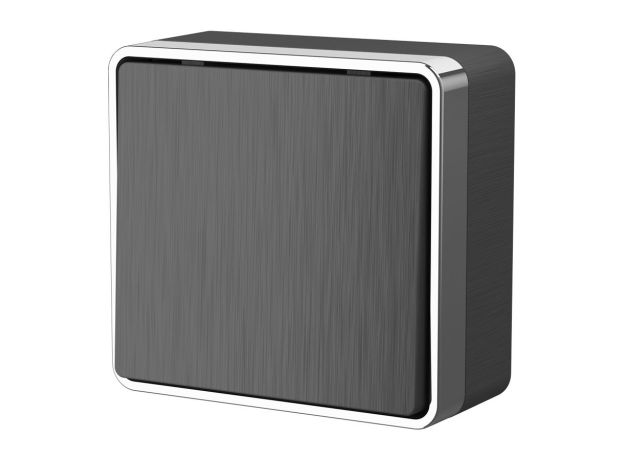 Выключатель одноклавишный Gallant графит рифленый W5010004