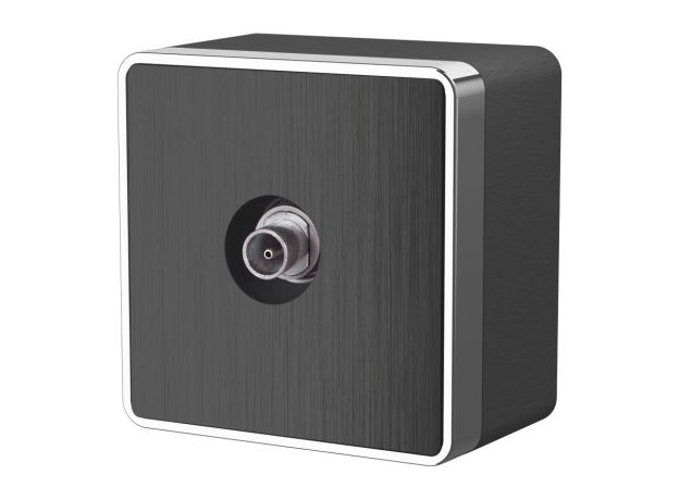 ТВ-розетка оконечная Gallant графит рифленый W5083004