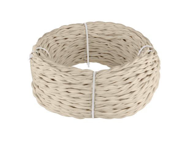Ретро кабель витой 2х2,5 песочный 20 м W6452346