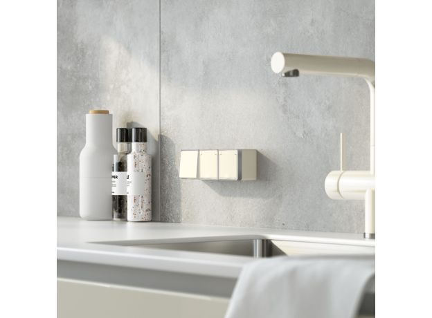 Выключатель одноклавишный влагозащищенный Gallant слоновая кость W5010203