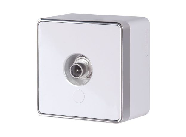 ТВ-розетка оконечная Gallant белая W5083001