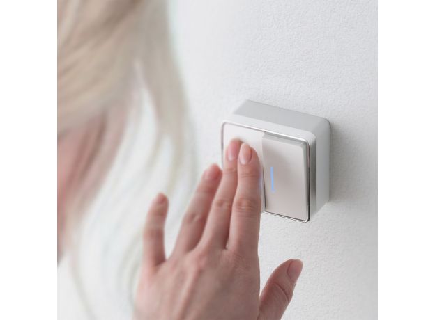 Выключатель двухклавишный с подсветкой Gallant белый W5020101