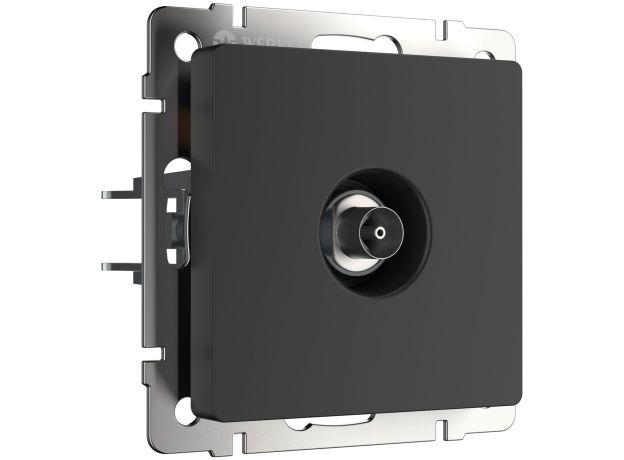 ТВ-розетка проходная (черный матовый) W1184008