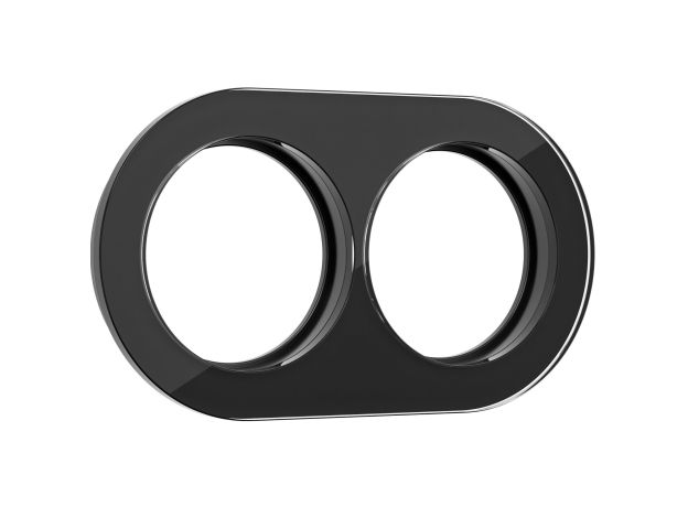 Рамка из стекла на 2 поста черный W0025108