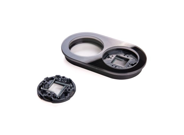 Рамка из стекла на 2 поста черный W0025108