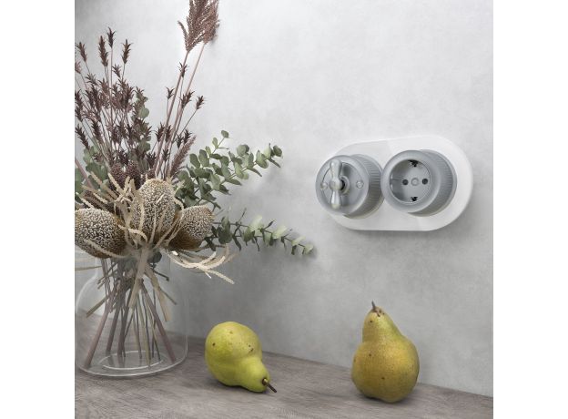 Рамка из стекла на 2 поста белый W0025101