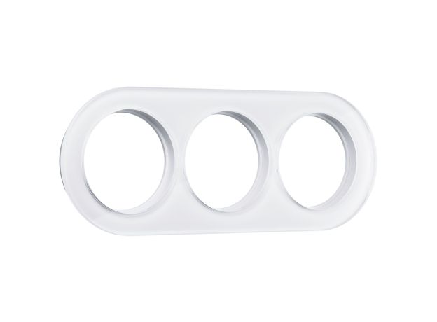 Рамка из стекла на 3 поста белый W0035101