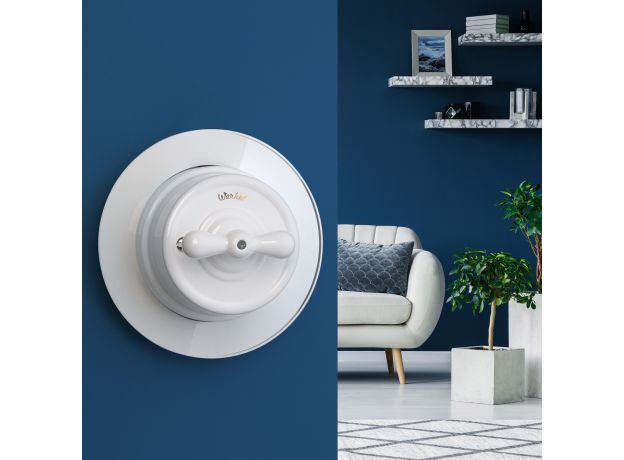 Рамка из стекла на 1 пост белый W0015101