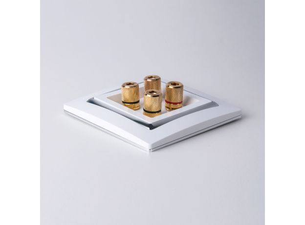 Рамка из поликарбоната на 1 пост Snabb белый/хром W0011901