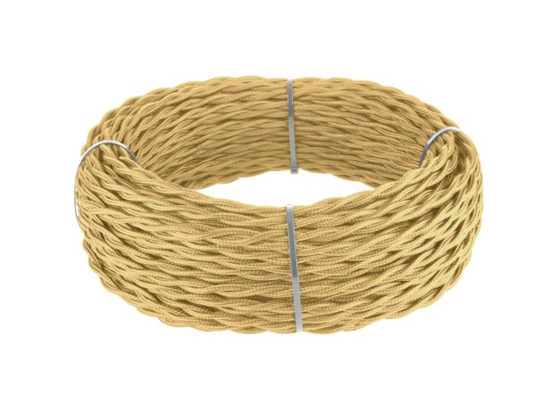 Ретро кабель витой 3х1,5 золотой песок (под заказ) W6453547