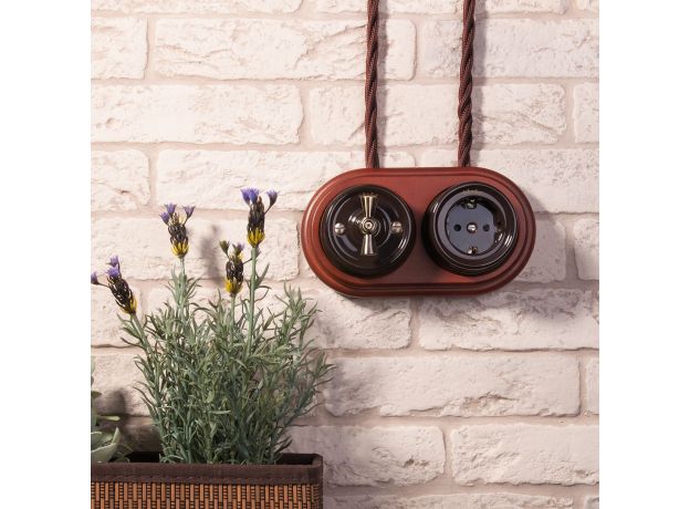 Ретро кабель витой 2х2,5 итальянский орех (под заказ) W6452625