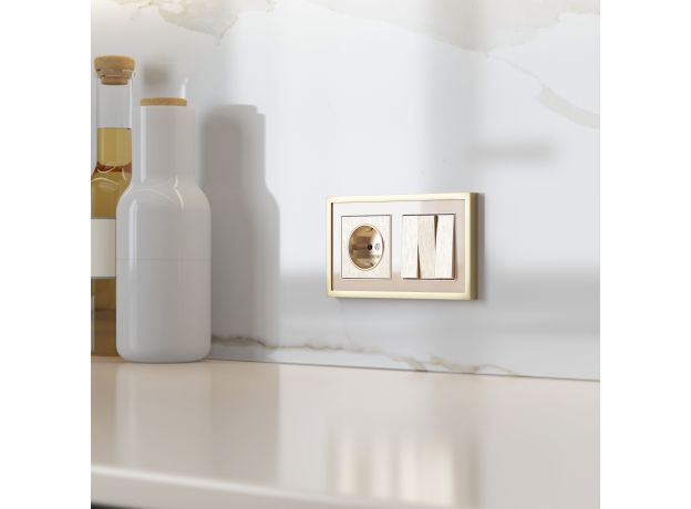 Набор клавиш для выключателя трехклавишного (шампань рифленый) W1139010