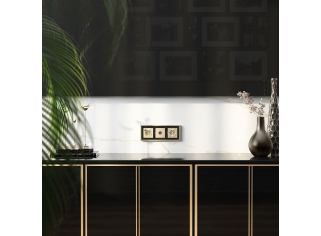 Накладка  для розетки USB (шампань рифленый) W1179510