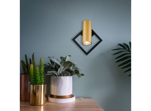 Настенный светодиодный светильник 20091/1 LED черный/ золото