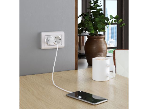 Рамка из поликарбоната для двойной розетки Stream перламутровый W0082113