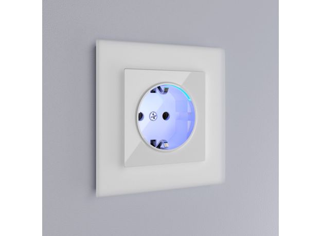 Рамка из стекла на 1 пост Favorit белый матовый W0011105