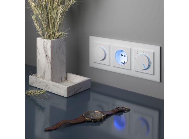 Рамка из стекла на 3 поста Favorit белый матовый W0031105