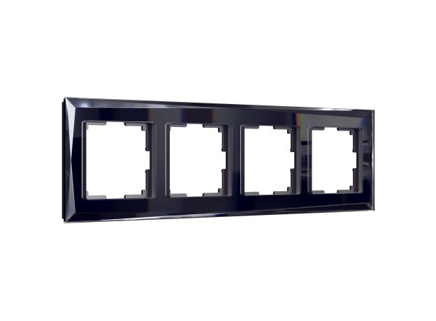 Рамка из стекла на 4 поста Diamant черный W0041208