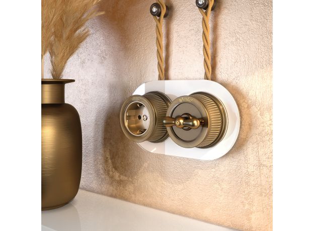 Рамка из стекла на 2 поста белый W0025101