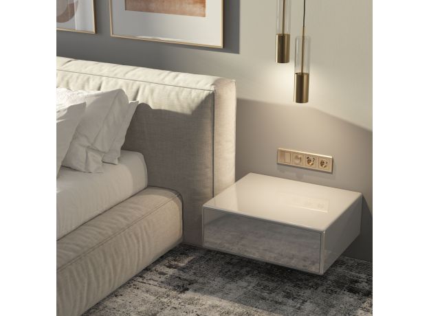 Рамка из поликарбоната на 4 поста Stream шампань W0042111