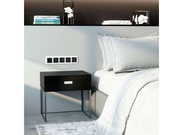 Рамка из поликарбоната на 5 постов Snabb Basic белый W0052001