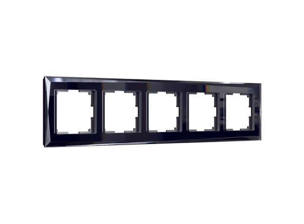 Рамка из стекла на 5 постов Diamant черный W0051208