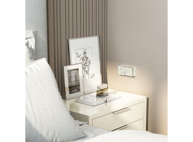 Розетка с заземлением Gallant слоновая кость W5071003