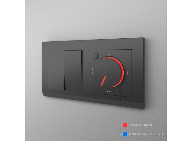 Терморегулятор электромеханический для теплого пола (черный матовый) W1151108