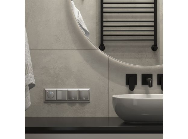 Терморегулятор электромеханический для теплого пола серебряный W1151106