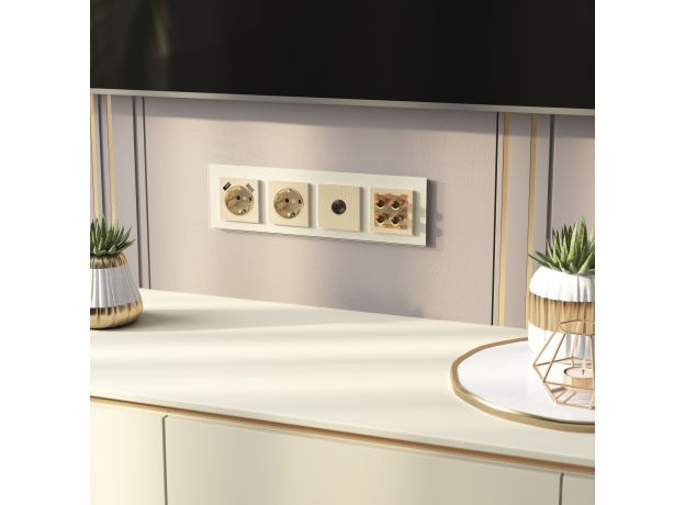 ТВ-розетка оконечная (шампань рифленый) W1183010