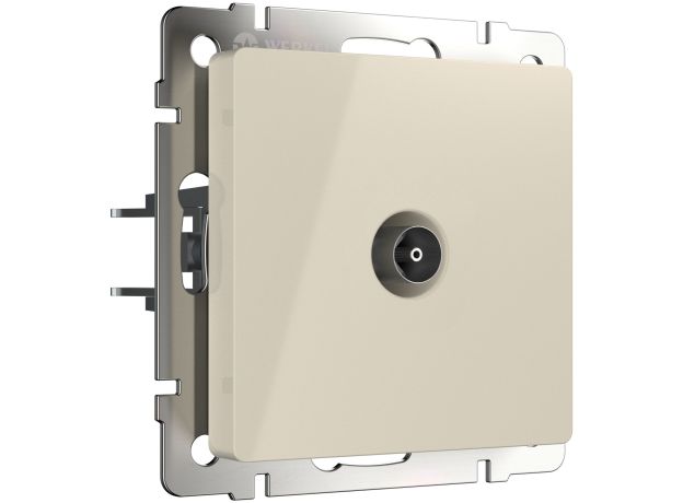 ТВ розетка проходная (слоновая кость) W1184003