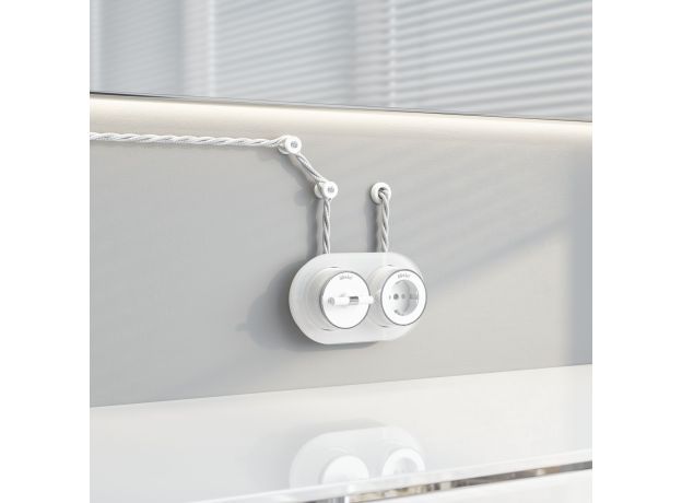 Втулка для вывода кабеля из стены 2 шт. белая ретро W6421101