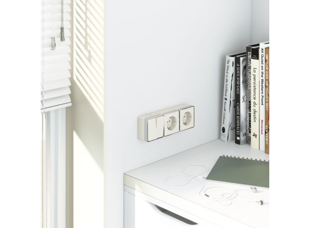 Выключатель двухклавишный Gallant слоновая кость W5020003