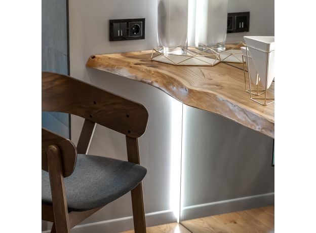 Выключатель двухклавишный проходной с подсветкой (черный матовый) W1122108