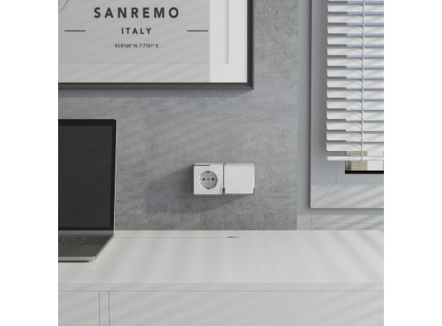 Выключатель одноклавишный Gallant белый W5010001