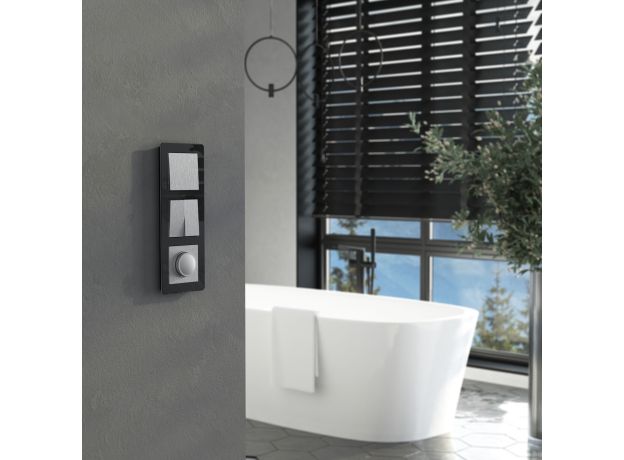 Выключатель одноклавишный проходной (cеребряный рифленый) W1112009