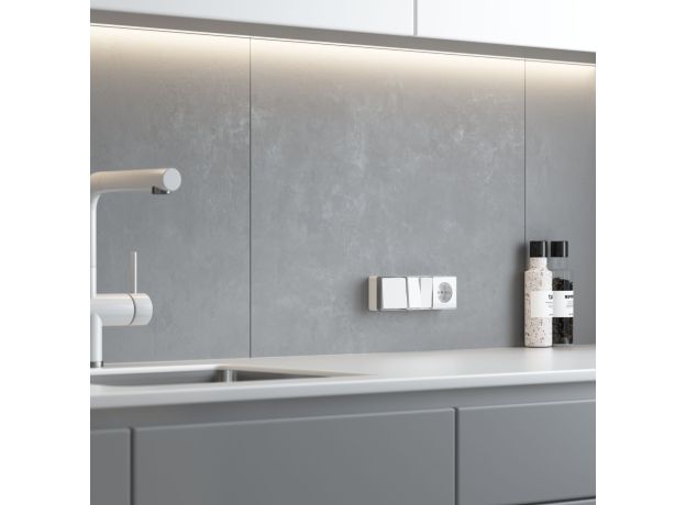 Выключатель одноклавишный проходной Gallant белый W5012001