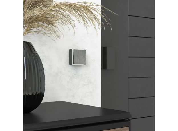 Выключатель одноклавишный проходной Gallant графит рифленый W5012004