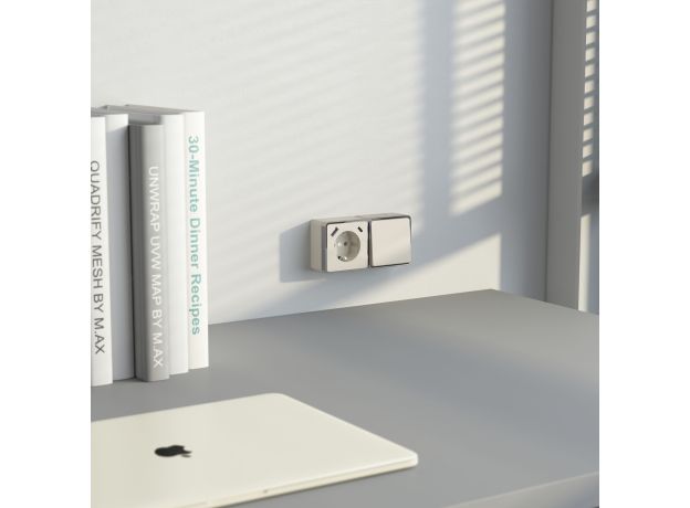 Выключатель одноклавишный проходной Gallant слоновая кость W5012003